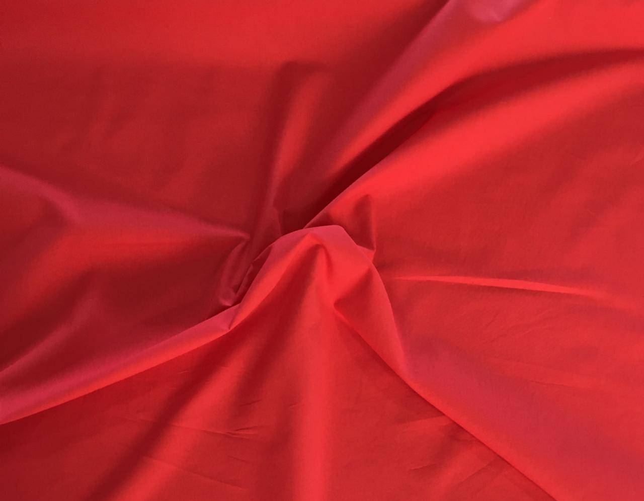 Tecido Tricoline Liso Vermelho - 50cm x 1,50mt - Loja Lider Tecidos